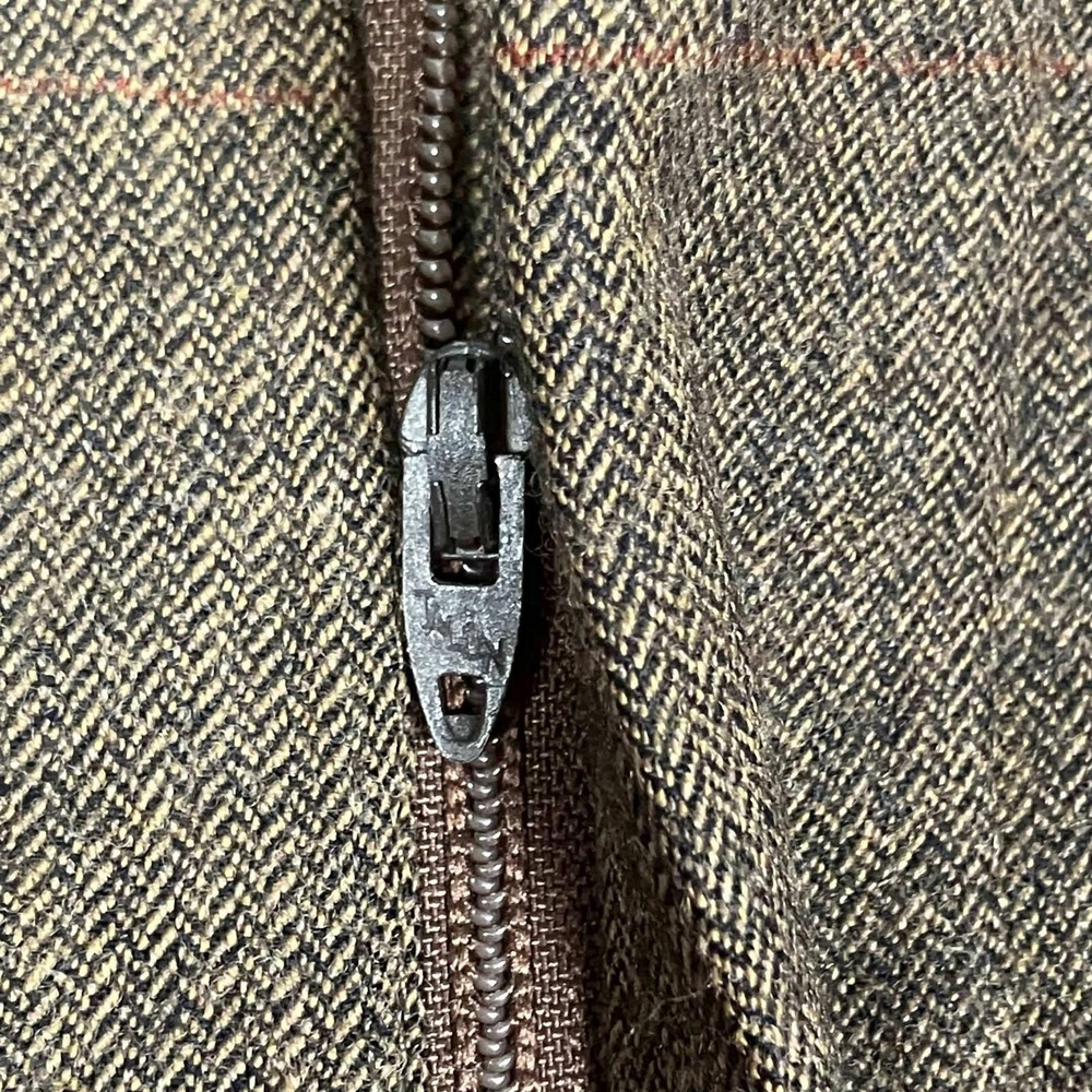 Vintage Brooks Brothers Dress Pants Mens 36x32 Brown Wool Pleated Windowpane USA - Picture 6 of 16